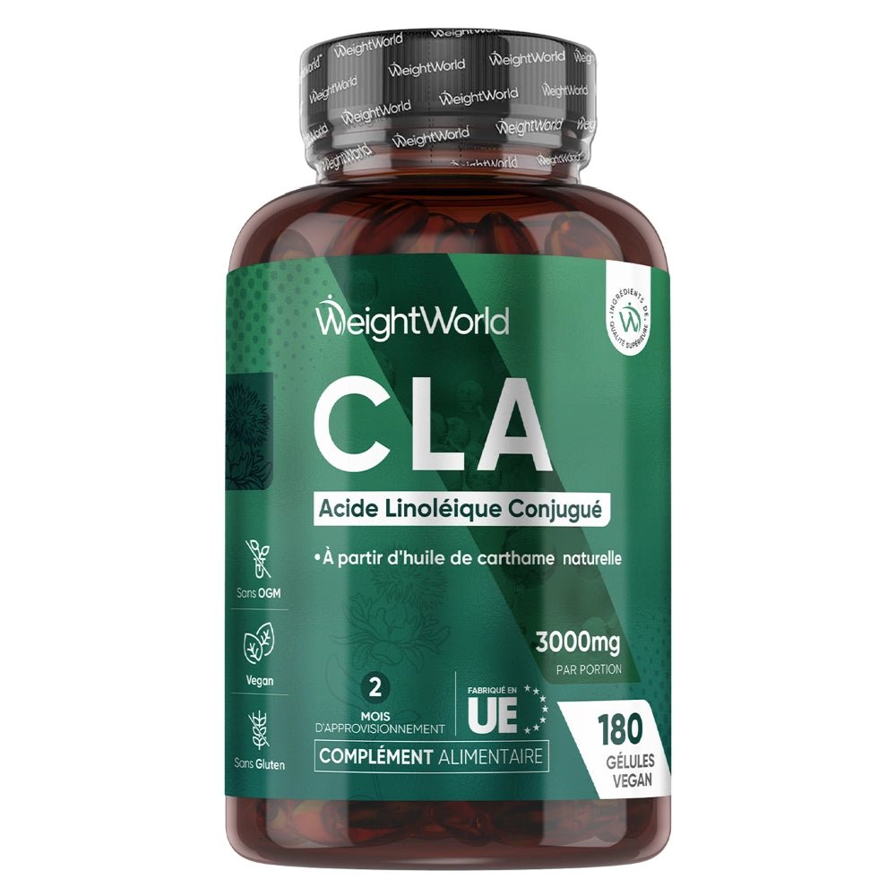 CLA acide linoléique conjugué 3000 mg WeightWorld – capsules molles