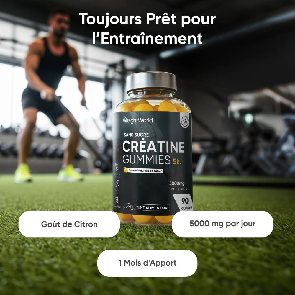 Créatine 5000 mg en gummies WeightWorld – 90 gummies – 4