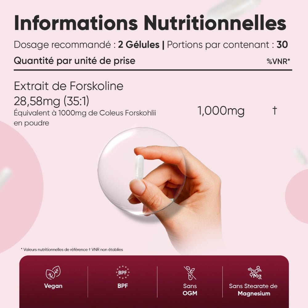 Forskoline Coleus forskohlii WeightWorld – 60 gélules – 3