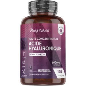Acide hyaluronique 600 mg WeightWorld – 120 gélules