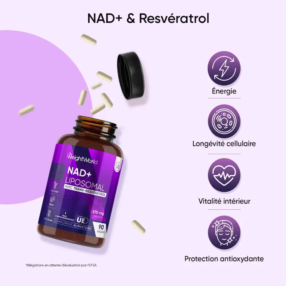 NAD+ et resvératrol liposomal en gélules WeightWorld – 3