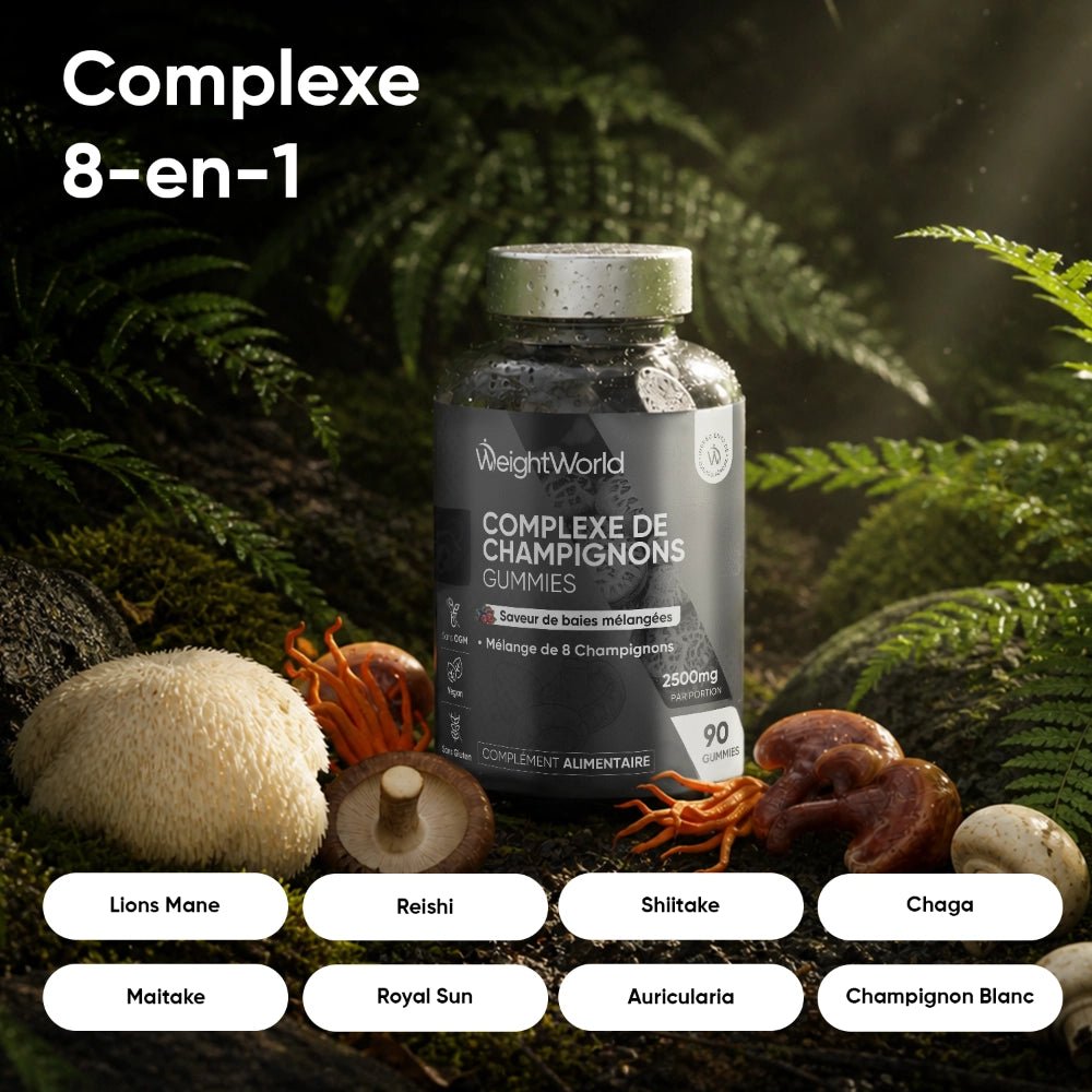 Complexe de 8 champignons en gummies WeightWorld – 2
