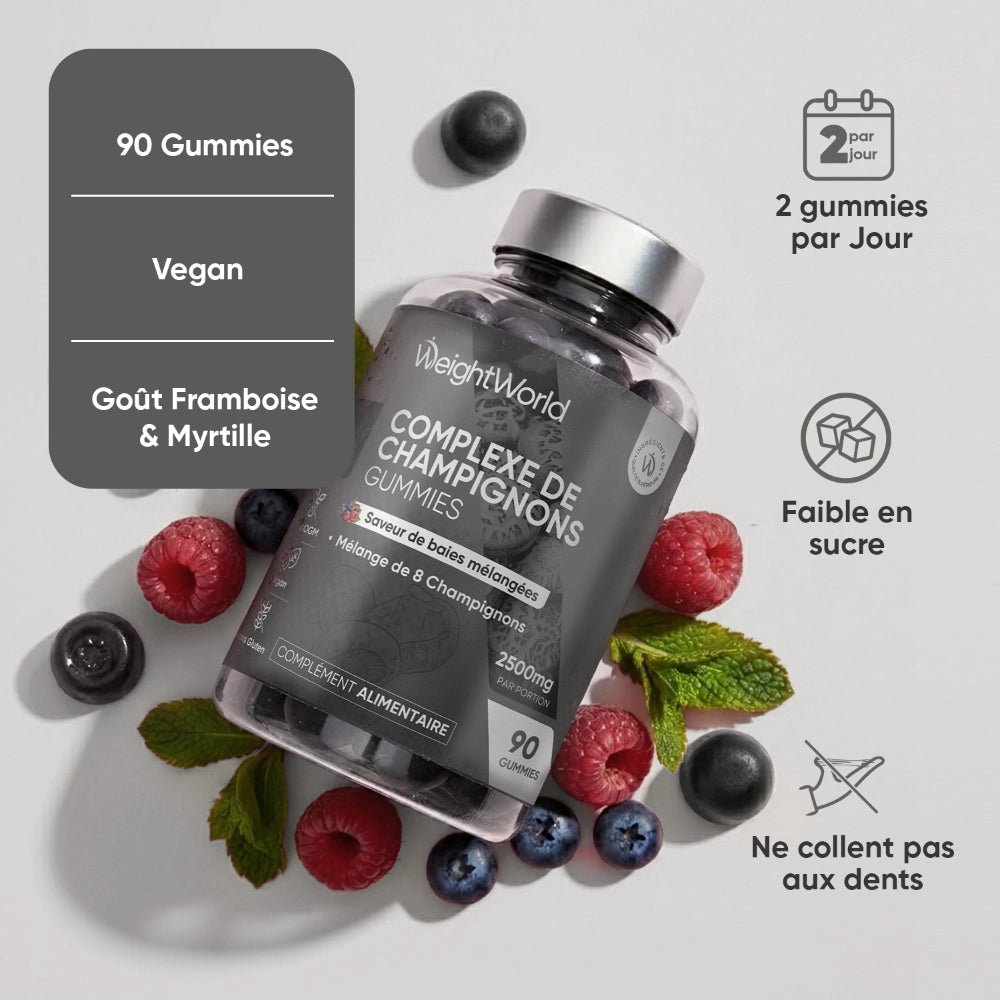 Complexe de 8 champignons en gummies WeightWorld – 3