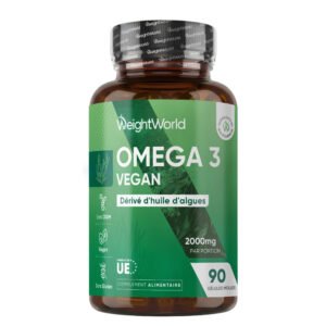 Oméga-3 végan à l'huile d'algue WeightWorld – capsules molles
