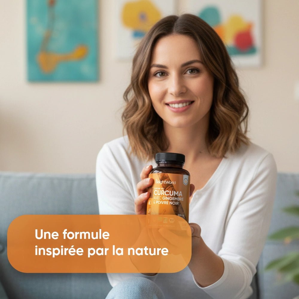 Curcuma bio au poivre noir et gingembre WeightWorld – 365 gélules – 4