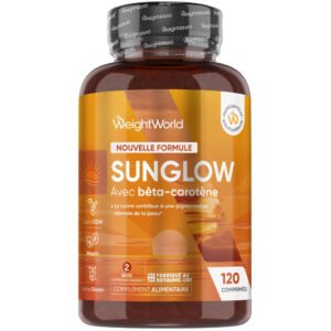 Sunglow accélérateur de bronzage WeightWorld – 120 comprimés