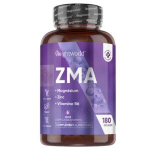 ZMA zinc, magnésium et vitamine B6 en gélules WeightWorld