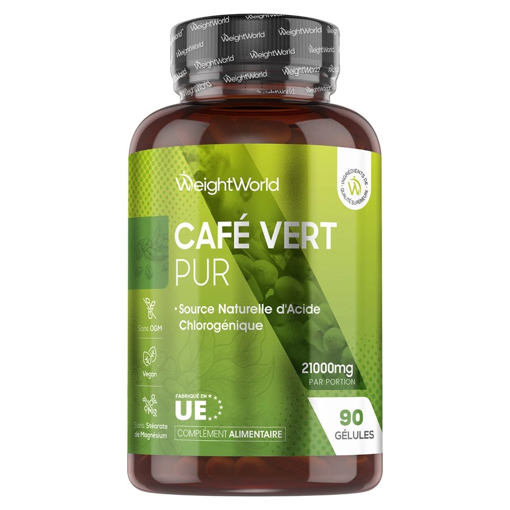Café vert Green Coffee Pure 1050 mg WeightWorld en gélules