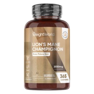 Crinière de Lion et poivre noir en comprimés WeightWorld