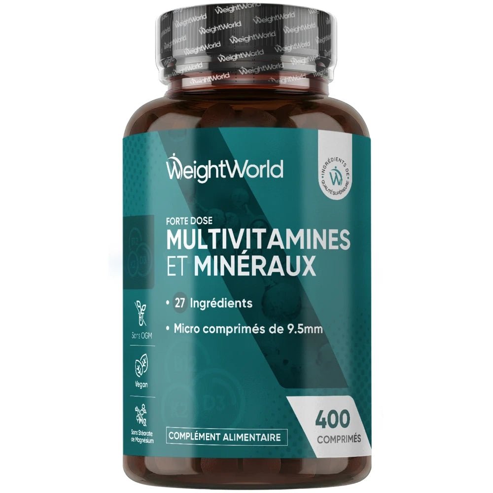 Multivitamines et minéraux WeightWorld – 400 comprimés