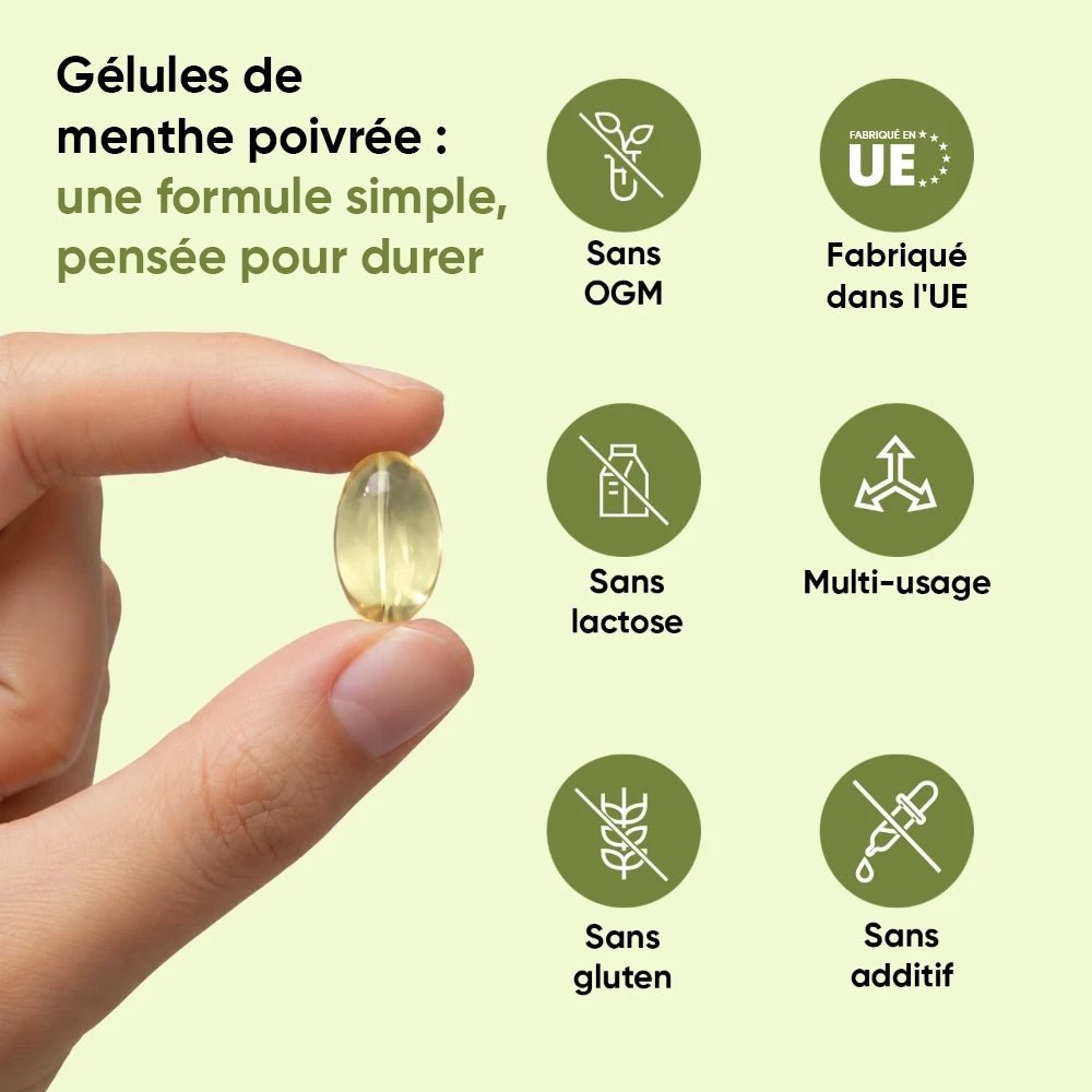 Huile de menthe poivrée 200 mg WeightWorld – 365 capsules molles – 3