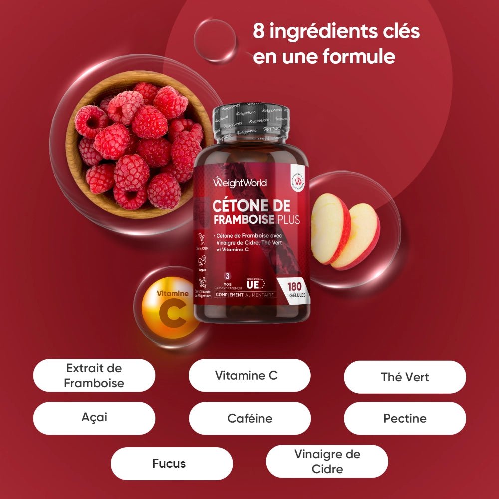 Complexe de cétone de framboise WeightWorld – 180 gélules – 2